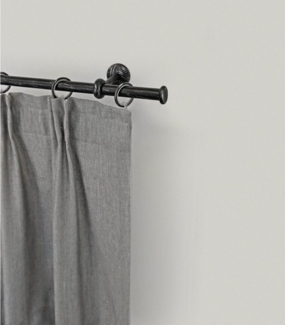 GARESA Gardinenstange ESPERANCA, Ø 16 mm, 1-läufig, Wunschmaßlänge, verschraubt, Metall, rustikale Vorhanggarnitur, verlängerbar, Eisen, Endkappe, mit Ringe