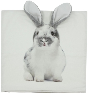 Dekoleidenschaft Kissenhülle "Hase" verschiedene Modelle, 45x45 cm, Zierkissenbezug, Kissenbezug, Osterdekoration, Zierkissenhülle mit Ostermotiv, Kuschelkissenhülle
