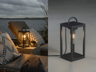 KONSTSMIDE No. 7533-750 Outdoor Bodenlaterne Bologna klein E27 schwarz