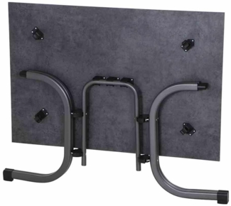 SIENA GARDEN Klapptisch Sola 120 x 80 cm anthrazit Gestell aus Stahl in matt anthrazit, Tischplatte aus HPL in dark stone