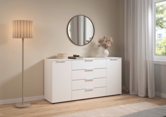 LeGer Home by Lena Gercke Kommode Kommode Sideboard Schubladenkommode SERINA eleganter Eyecatcher, mit 4 Schubkästen und 2 Türen sowie Metallgriffen MADE IN GERMANY