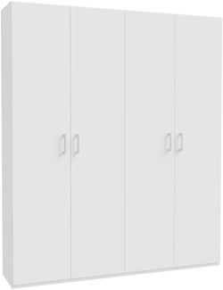 Drehtürenschrank >HOME NOOK< 10 Böden, 3 Stangen, Weiss - 177,5x210,5x42cm (BxHxT)
