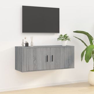 TV-Wandschrank, TV-Hängeboard Fernsehschrank Grau Sonoma 100 x 34,5 x 40 cm