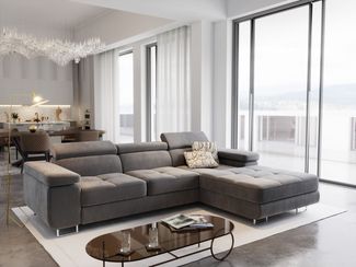 Masseno Ecksofa ELMA mit Schlaffunktion L-Form, Sofa mit Bettkasten