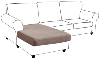 Rosnek Sofahusse Sofa Sitzbezug,Samt Sitzkissenbezug, Stretch,Schonbezug, Stretch Elastic Chaise Loung Sofahusse