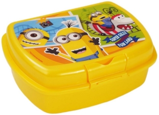 POS Lunchbox Minions Kinder Brotdose Lunch-Box Brot-Büchse, Kunststoff, Brot-Büchse lebensmittelecht und BPA-frei, Clipverschluss