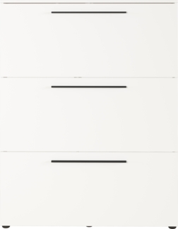 Germania Schuhschrank 2577-84 GW-Utah, in Weiß, mit Platz 12 für Paar Schuhe, geringe Tiefe, ideal für schmale Flure, 100 x 129 x 19 cm (BxHxT)