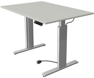 Kerkmann Schreibtisch Sitz-Stehtisch Move 3 silber 120x80x74-120cm elektr. höhenverstellbar lichtgrau