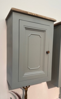 Badoberschrank 45x63cm 'Belfort' Mango schilfgrün & natur