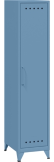 Bisley Fern Locker Garderobenschrank aus Metall | Spind mit Kleiderstange & Hutfachboden im Retro-Instustrial Design in blau, FERLOC-605