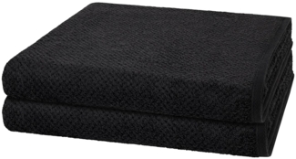 Cawö Pure 2 tlg. Frottier-Set - 2 X Duschtuch (80 X 150cm) - 494 g/m2 - Basalt