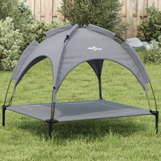 vidaXL Hundeliege mit Dach Anthrazit Oxford-Gewebe und Stahl 172598
