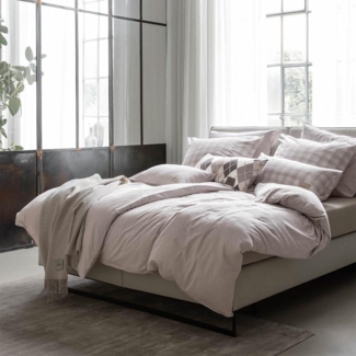 JOOP Flanell Bettwäsche Soft cream|155x200 cm + 80x80 cm