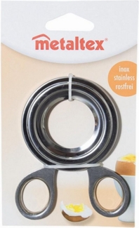 METALTEX Eierköpfer aus INOX mit praktischen Sicherheits-Scherengriffen / Eieröffner / Frühstückszubehör / Köpfer