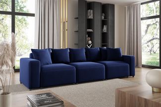 Sofa Designersofa Bigsofa MEGAN 3-Sitzer in Stoff Salvador Dunkelblau