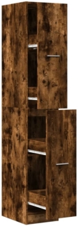 vidaXL Apothekerschrank Räuchereiche 30x41x174,5 cm Holzwerkstoff 3309631