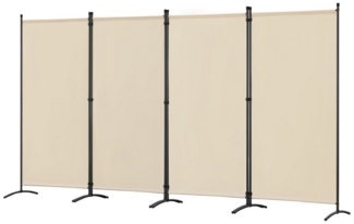 Angel Living Paravent 4-teiliger Paravent Raumteiler, 324x180 cm (4 St), Trennwand Balkon Sichtschutz aus Stahl und Polyester