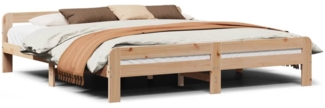 vidaXL Massivholzbett ohne Matratze 200x200 cm Kiefernholz 855460