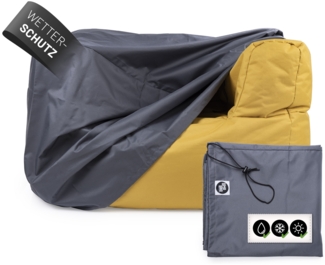 Lumaland Wetterschutzhaube für Sitzsack-Sessel Modular 100 x 76 x 75 grau