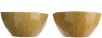 Steingutschale 2er Set praktische Mehrzweckschüssel Ø ca. 13 cm braun