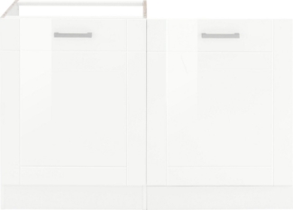 KOCHSTATION Spülenschrank KS-Tinnum 120 cm breit, MDF-Fronten, Metallgriffe, inklusive Einbauspüle