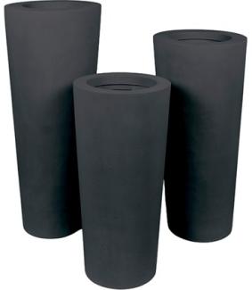 Polystone Conical Outdoor Bodenvase Ø 46 cm, Höhe 95 cm anthrazit