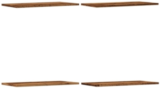 vidaXL Wandregale (4 Stk.), Holzwerkstoff Altholz-Optik, 60 x 30 x 1,5 cm
