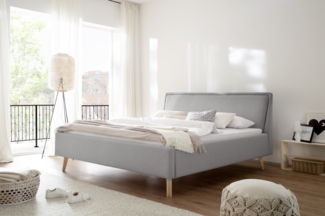 Polsterbett >Frieda< Liegefläche 160x200cm, hellgrau, Stellmaß: 176x105x224cm (BxHxT)