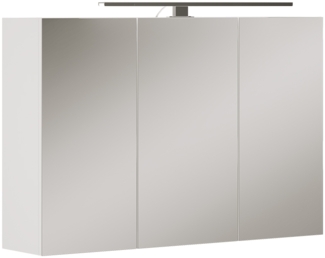 Badspiegelschrank Lavio Weiß 90 x 60 cm mit LED-Beleuchtung Vicco
