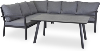 Lounge-Set Bondino, Aluminium, Grau