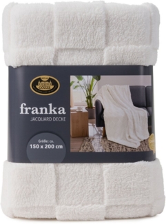 Wohndecke FRANKA Jacquarddecke, Gözze, im modernen Design, aus 100 % Polyester Mikrofaser, rundum gesäumt