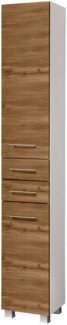 welltime Hochschrank Trento, verschiedene Ausführungen und Farben Badmöbel, Seitenschrank Breite 30 cm, viel Stauraum, Made in Germany