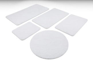 Wecon home Basics Badematte Joris, Höhe 20 mm, rutschhemmend beschichtet, strapazierfähig, Polyester, rechteckig, waschbar, viele Größen, Badezimmerteppich, uni