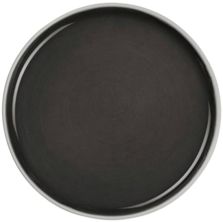 ASA SELECTION Brotteller Vesperteller SEMANA, Ø 14,5 cm, Schwarz, (1 St), aus Steinzeug