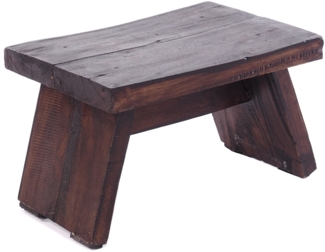 Fusshocker SCHEMEL Recyclingholz massiv 03 dunkelbraun