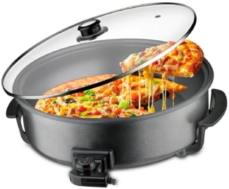 Rungassi Elektrische Multipfanne XL Elektro Multipfanne Pizzapfanne Pfanne Ø 42cm Rungassi PZP42, 1500,00 W