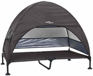 vidaXL Hochgelegtes Hundebett Braun 127 x 81 x 108 cm Stoff und Stahl 42008220