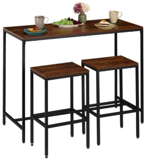 Bartisch Set mit 2 Hockern Industrial 10051306_746