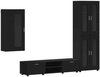 vidaXL TV-Schrankset mit Schubladen FLORIN Schwarz Holzwerkstoff 3397945