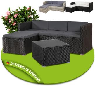 Juskys 'Punta Cana' Lounge, Polyrattan , Schwarz | Dunkelgrau, M