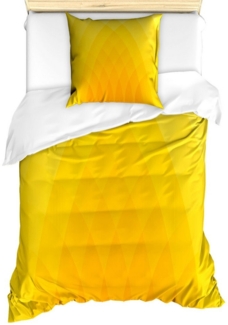 Abakuhaus Bettwäsche Milbensicher Allergiker geeignet mit Kissenbezug, Microfaser, Gelb Farbtöne Moderne