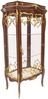 Casa Padrino Barock Vitrine 74 x 63 x H. 174 cm - Barock Möbel - Vitrinenschrank - Wohnzimmerschrank