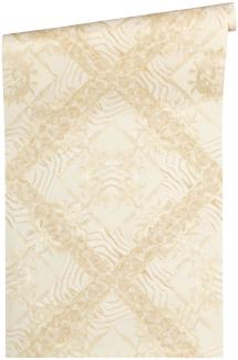 Versace Designer Barock Vliestapete Vasmare 349044 Creme / Beige - Hochwertige Qualität - Deko Accessoires