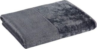möve Handtuch Bamboo Luxe mit Veloursbordüre Grau 80x150