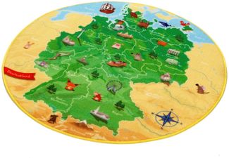 Böing Carpet Kinderteppich Deutschlandkarte 130cm rund, rund, Höhe: 6 mm