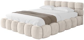 ALTDECOR Polsterbett LEYA-v1 (Polsterbett mit Bettkasten und Lattenrost, Boxbett mit Matratze), Doppelbett mit Stauraum, Bett mit Kopfteil