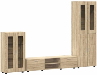 vidaXL TV-Schrankset mit Schubladen mit Tür Sonoma-Eiche Holzwerkstoff 3397976