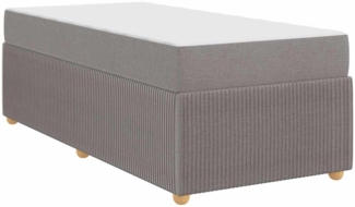 vidaXL Bettrahmen mit Matratze Taupe 80 x 200 cm Stoff 3398318