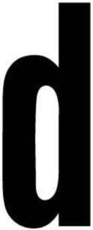 RZB Zimmermann Buchstabe d" sw 100mm klein 99222.013. D/K