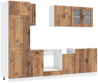 vidaXL 8-tlg. Küchenschrank-Set Kalmar Altholz-Optik Holzwerkstoff 3314799